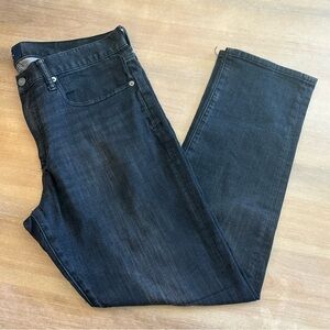 Gap Slim Fit Denim Straight Leg Jeans in Black Wash, Side 34x30